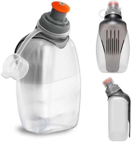 YeahBoom 3 Stück 500ml Faltbare Trinkflasche,Tragbarer Zusammenklappbare Wassersack,Wiederverwendbare BPA-Freie,Flexibl Zusammenklappbare Wasserflasch,Faltbare Trinkflasche zum Joggen Laufen
