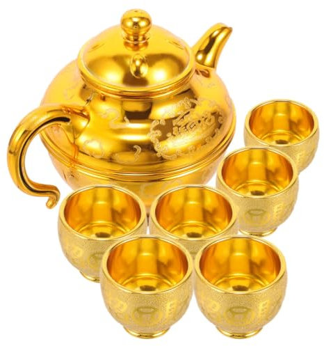 Alipis Juego De Tetera y Taza Shajin Tazas De Altar Cuenco De Ofrenda Copa De Vino Retro Decoración De Escritorio