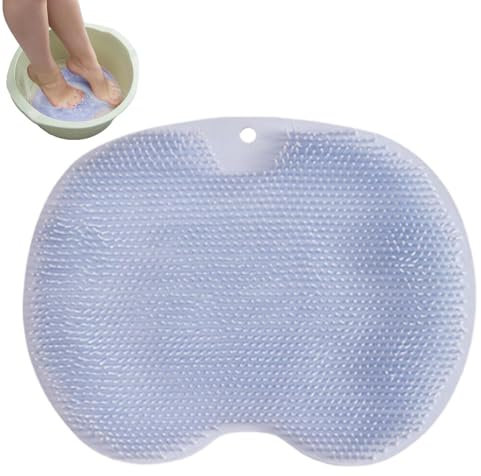 Tapis de bain pour pieds de douche - Tapis de grande taille avec ventouses antidérapantes,Nettoie, masse vos pieds sans se plier, circulation des pieds, soulage les pieds fatigués