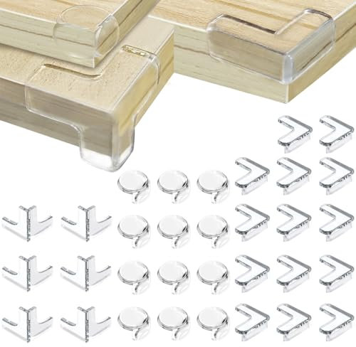 32 Stücken Kantenschutz Baby, Eckenschutz Baby Weich Selbstklebend Kantenschutz Tischkantenschutz für Verschiedene Möbel, Schützt Baby vor Scharfen Tischecken (3-Form)