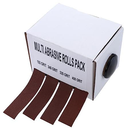 JECOMPRIS Emery Cloth Roll for Sanding Paper for Glass Boxed Abrasive Rolls Grit Sandpaper for Furniture Repair and Wood Turners and Glass Surfaces