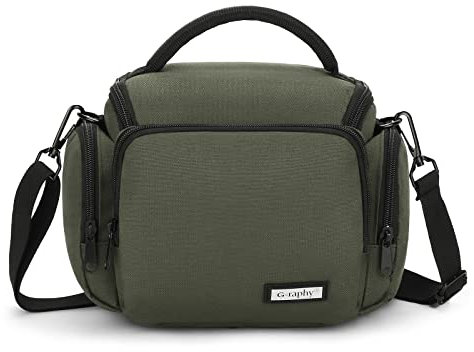 G-raphy Sac pour Appareil Photo, étui pour Appareil Photo Reflex numérique DSLR SRL, Accessoires de Photographie, boîte de Rangement pour Appareil Photo avec Sangles Amovibles. (Vert Militaire)