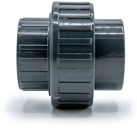 Baumaxxe Raccord union PVC 40 mm démontable - bm362 | Raccord PVC-U avec joint pour tuyauterie piscine, pompe, vanne et débitmètre.