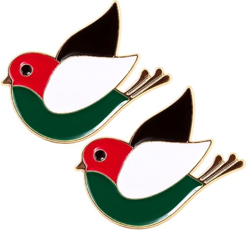 Spilla Bandiera Palestina,2 Pezzi Metal Badge,Palestine Nazionale PinDistintivo Metallico Nazionale Palestinese per Decorazione,Souvenir e Accessori