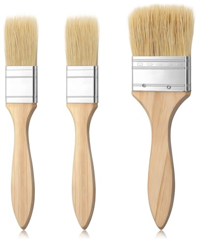 3 Stück Backpinsel Naturborsten, Küchenpinsel Aus Naturborsten, Lebensmittel Pinsel Für Lebensmittel, Lebensmittelpinsel Set, Für Kuchen, Grill, öl, Butter, Ei, Soße 20 X 4.5cm, 18 X 2.4cm