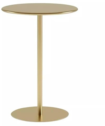 Failjierue Runder Bistrotisch aus Eisen in Barhöhe mit Metallfuß für Küche und Zuhause, Gold(40x56cm)
