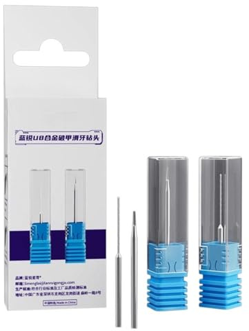 Schraubenausdreher-Set, 1,3 mm Wolframstahlbohrer zum Entfernen von abisolierten gebrochenen Schrauben, ideal für Handy und kleine Elektronik, DIY-Reparatur, Silberlegierungswerkzeug, 2 Stück