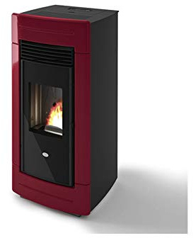 Eva Calor Stufa a Pellet Laura 13 Kw, Rosso Rubino