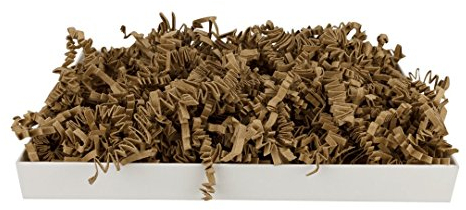 SizzlePak 011, natur, braunes Füllmaterial und Polsterpapier zum Füllen, Polstern, Ausstopfen, Dekorieren von Geschenk-Verpackungen, Deko - 1 kg