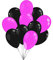 Premium Luftballons in Pink Schwarz - Made in DE - 100% Naturlatex & 100% biologisch abbaubar - 50 Stück - Geburtstag Party Karneval - für Helium geeignet - twist4®