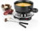 Klarstein Sirloin - Fondue au fromage, grill de table, pot en céramique émaillée, puissance 12 watts, plaque de cuisson en aluminium moulé, interrupteur thermostat, anti-dérapant, noire