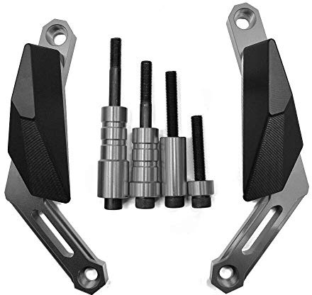 MT09 Tracer Motociclo Tamponi Paratelaio Protezioni del Anti-Caduta | Alluminio CNC | per MT-09 2013-2020 MT-09 Tracer 2014-2020 Tracer 900GT 2018-2020 XSR900 2015-2020(Grigio)