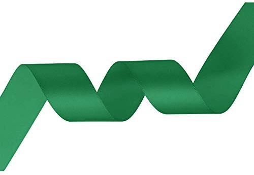 WedDecor Bottle Green Ribbon for Gift Wrapping, 10mm x 25 Metres Double-Sided Satin Polyester Ribbon Roll for Wedding, Christmas, Hair Bow, Crafting, Sewing, Birthday Cake Decoration | Satin Ribbon for Gift Wrapping, Christmas, Wedding, Crafting, Hair Bow, Sewing, Birthday Cake Decoration