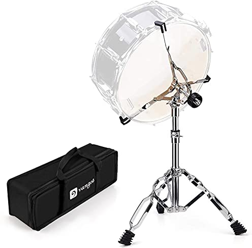 Vangoa Snare-Ständer, Snare Stand, Höhe Einstellbar 46-65cm, Doppelstrebig Stativ, Verstärkt Snare Drum Ständer mit Tragetasche