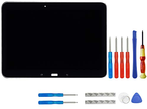 swark Pantalla LCD compatible con Samsung Galaxy Tab 4 10.1 SM-T530 SM-T531 SM-T533 SM-T535 Touch Screen Digitizer Replacement + herramientas (negro con marco)