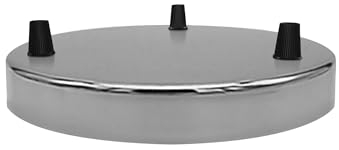 Metal Multi Outlet 3 Point 200mm Ceiling Rose for Pendant Light Fitting Versatile Accessory for Modern, Customizable, and Elegant Lighting Solutions, Multiple Drops and Arrangements.