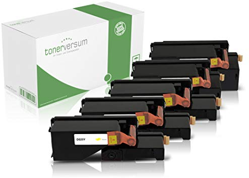 Tonerversum 5 Toner kompatibel zu Dell 593-BBLN 593-BBLL 593-BBLZ 593-BBLV für Dell E525w Druckerpatronen Multipack Schwarz Cyan Magenta Gelb