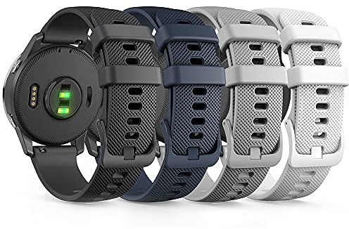 TUSITA [4 Stück Schnelle Veröffentlichung Armband 22mm für Garmin Vivoactive 4,Venu 2,Huawei Watch 3 GT GT2 GT2e GT3 46mm GT Runner,Galaxy Watch,Amazfit GTR 2 2e GTR 3 PRO - Silikon Ersatzband Band