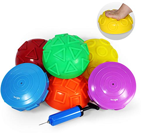 Yes4All VGCV 3 Shapes Hedgehog Balance Pods And Balance Disc, Rocky And Geometric Stability (Geometric Libra Pod)