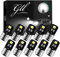 GLL 10pcs T10 501 Ampoules LED 3030 2SMD W5W Ampoules 130 Lumens 6500 K