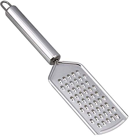 Handheld Kitchen Graters, Stainless Steel Grater for Lemon Chocolate Cheese Orange Gingers, 24.5x6cm, Silver, Pack of 1
