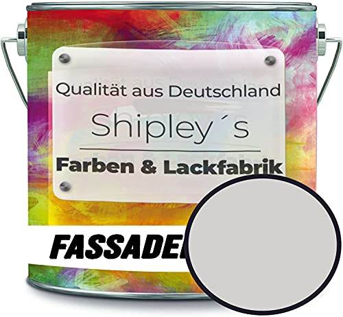 Fassadenfarbe mit Lotuseffekt hochwertige Silikonharzfarbe Sockelfarbe RAL 7047 Telegrau 4 // Shipley's Farben & Lackfabrik