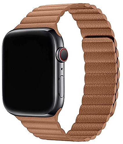 AIYIRUO Compatibile con Apple Watch Cinturino Magnetic in Pelle Band 49mm 45mm 41mm 44mm 40mm Braccialetti di Ricambio con Forte Magnetica per iWatch Series 8/7/6/5/4/3/2/1,SE