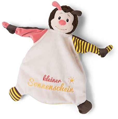 NICI Schmusetuch Biene Kleiner Sonnenschein 25x25 cm – Schnuffeltuch ab 0+ Monaten – Kuscheltuch für Babys & Kleinkinder – Baby Kuscheltier/Schnuffeltuch – Schmusetuch für Mädchen & Jungen