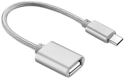 Adaptador tipo C/USB para XIAOMI Mi 11 Lite Smartphone & Mac USB-C Llave Conector (Plata)
