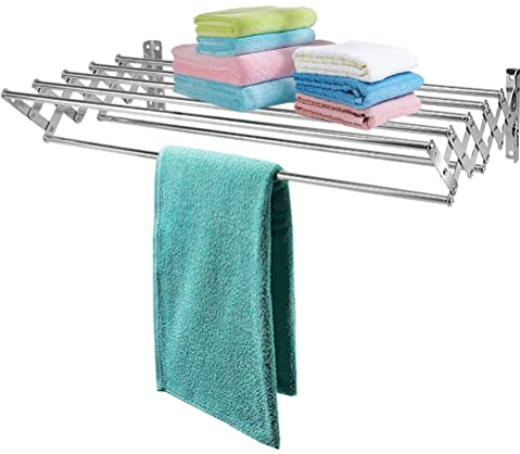 CHICTI Wäsche Wandtrockner Classic Extendable Ausziehbar Kompaktes Schlankes Design Wetterfest Edelstahl Rostfrei Platzsparender (Size : 60cm)