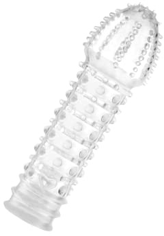 Penishülle 15 cm EIS | Sex-Spielzeug für Männer | Penis-Ring anschmiegsam | Dehnbare Breite mit Noppenstruktur | Cockring Hülle ohne Weichmacher | Sex Spielzeug für Paare | Erotik | Für Männer & Frauen