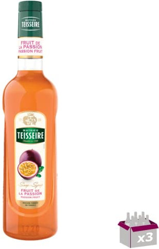 Lot de 3 - TEISSEIRE - Sirop Fruit de la Passion - 1L