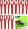 100 Stück Rasentrimmer Messer Kunststoff,Rasentrimmer Messer,Rasentrimmer Messer Kunststoff Ersatzklingen, Trimmer Zubehör Rasenpflege