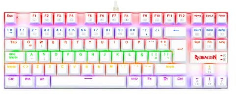 Redragon - KUMARA 2 Teclado mecánico Gaming Rainbow Español Blanco