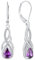 YL Unendlichkeit Keltischer Knoten Tropfen Ohrringe 925 Sterling Silber Februar Geburtsstein Amethyst Ohrringe für Damen