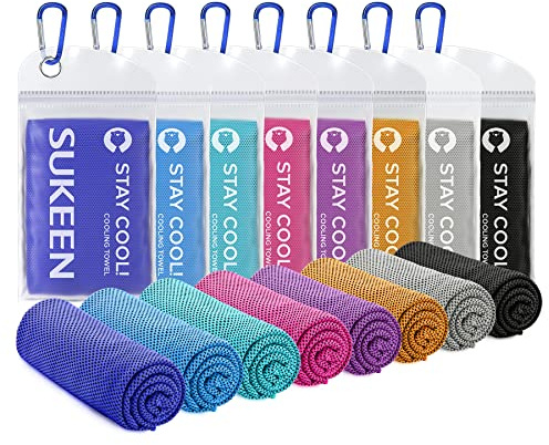 Kühltuch Set, kühlendes Handtuch Kühltücher Hals, Handtuch kühlend, Cooling Towel, Kühltücher Sport, Kühlendes Tuch, Eishandtücher für Wandern, Laufen, Tennis, Reisen,