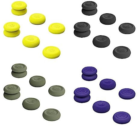 para CQC and FPS Thumb Grip Set Joystick Cap Analog Stick Cap for Nintendo Switch Pro Controller & PS5 / PS4 / Slim/Pro,3Pairs(6pcs) (Black)