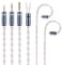 NICEHCK SnowAg 4-Core IEM Cable, 4N Sterling Silver Earphone Upgrade Cable, MMCX & 2 Pin IEM Balanced Cable, Detachable IEM Cables for IEM Earphones, Audiophile Music & Gaming (4.4mm MMCX)