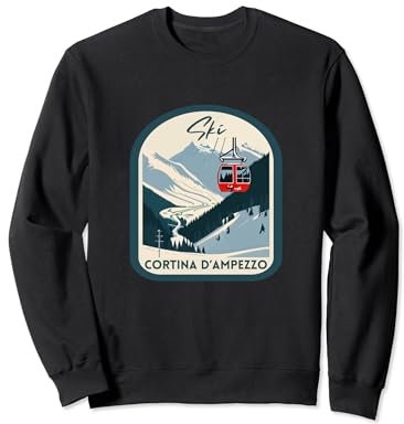 Ski Cortina d'Ampezzo Retro Vintage Cortina d'Ampezzo Skifahren Sweatshirt