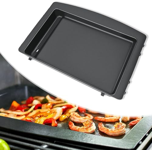 YOUFIRE Grillplatte für Weber Genesis II 300/400/600 Serie, Emaille-Gusseisen, Schwarz, Rechteckig, 7599