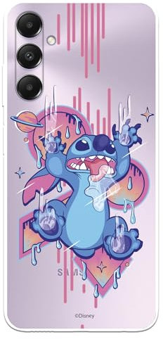 Schutzhülle kompatibel mit Samsung Galaxy A05s, offizielle Disney Stitch Graffiti, zum Schutz Ihres Handys, transparente Silikonhülle, flexibel, offizielles Lizenzprodukt von Lilo & Stitch