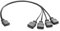 YAODHAOD ARGB Splitter Cable, 5V 1 Female to 4 Male 3 Pin Addressable RGB Extension Cable for Computer Chassis, CPU Cooler and 5V ARGB Fan (1 to 4 (3 pin), Black)