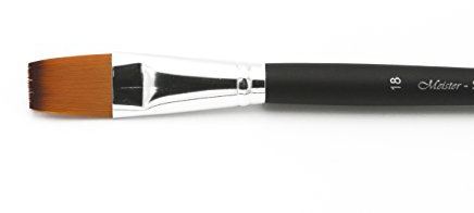 Paintersisters® Soft Flachpinsel Größe 18 – Künstler Pinsel mit gerader Spitze für Aquarell, Acrylmalerei, Ölfarben zum Malen auf Keilrahmen