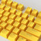 Catekro Lot de 108 Touches pour Clavier mécanique de Jeu, Profil ABS OEM Double Shot pour Clavier mécanique (Jaune)