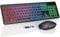 Wireless Keyboard and Mouse Backlight, USB-C Rechargeable & Light Up Keys, Full-size & Tilt Legs, Sleep Mode, 2.4GHz Silent Cordless Keyboard Mouse Combo for Mac OS/Windows/PC/Laptop- Black/QWERTY