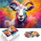 LXQING 1000pc (50x75cm) Goat Jigsaw Puzzle, Basswood, Classic Style, Tabletop Game, 12+ Age, 1 Set, 1000 Pieces, 1 Puzzle