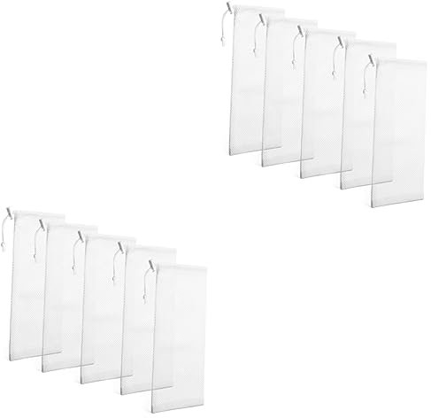 Yardenfun 2 Sets Vogelfuttersocken Netz-futterbeutel Aufbewahrung Mit Kordelzug Leicht Zu Waschen Futterspender Für Vögel Wiederverwendbar 5 Stück X 2