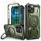 Lanhiem für iPhone 11 Pro Max Hülle mit 2 Stück Schutzfolie, 360° Ring Ständer Schutzhülle, Militärischer Stoßfest Handyhülle für iPhone 11 Pro Max Case, Grün