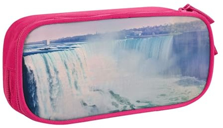 LRHCNZDCP Niagara Falls Bedrucktes Federmäppchen, Niedliches Federmäppchen, Stiftebox, Stiftetasche für Schule, Büro, Schwarz, rose, Einheitsgröße, Schulranzen