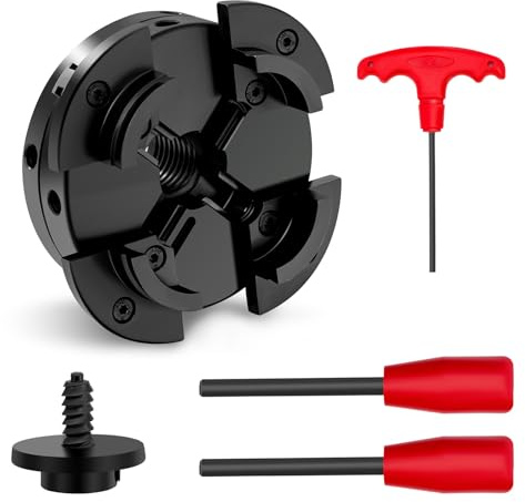 Ensemble de mandrins de tour à bois de 10,2 cm, 4 mâchoires auto-centrantes avec mandrin de tournage du bois de 1 x 8TPI